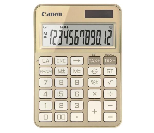 "Calculator birou Canon KS-125KB-GD, Gold, 12 digits, 29 keys - 6818C002AA