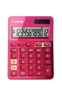 Calculator birou Canon LS123KPK roz, 12 digiti, ribbon - BE9490B003AA