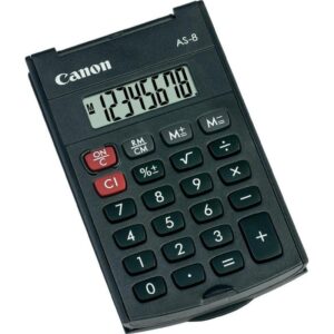 Calculator buzunar Canon AS8, 8 digiti, display LCD - BE4598B001AA