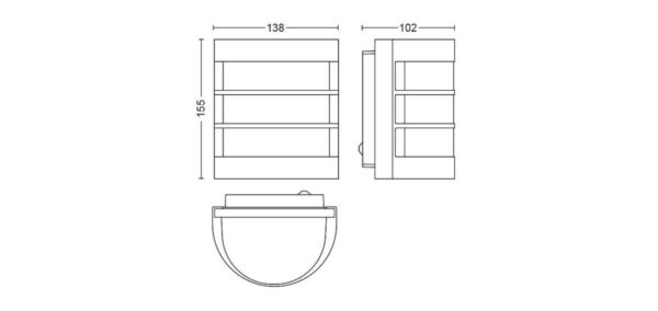 CALGARY wall lantern inox 1x60W 230V - 000008718696176757