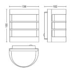 CALGARY wall lantern inox 1x60W 230V - 000008718696176764 - imagine 2