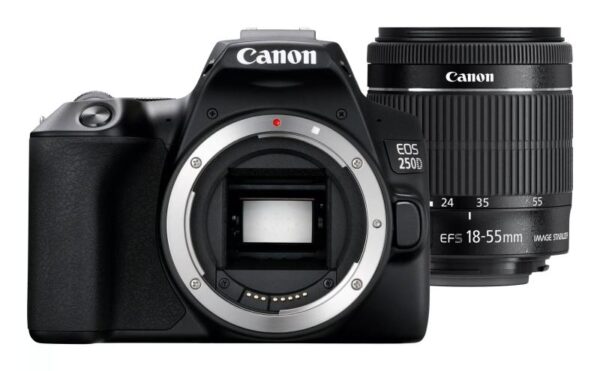 Camera foto Canon DSLR EOS 250D + 18-55 IS STM kit, Black, 24.1MP - 3454C007AA