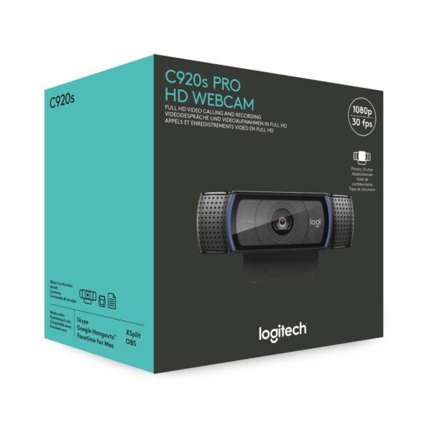 Camera web Logitech Pro HD Webcam C920s, rezolutie video 1920 x 1080 - 960-001252