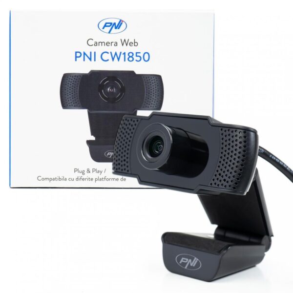 Camera Web PNI CW1850 Full HD 1080P 2MP, USB, clip-on - PNI-CW1850