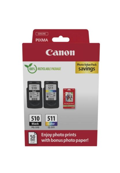 Canon pachet cartuse cearneala PG-510/CL-511 Photo value pack - 2970B017AA