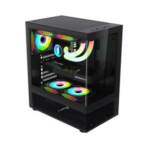 Carcasa 1STPLAYER MI7-A Mid Tower ARGB NEGRU - MI7-A BLACK