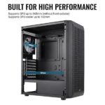 Carcasa Aerocool Beam V2 RGB neagra, SPCC ABS Steel ATX Mid Tower - BEAM-G-BK-V2