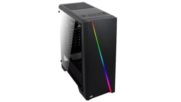 Carcasa Aerocool Cylon Tempered Glass neagra, SPCC Steel ATX Mid Tower - CYLON-BG-BK