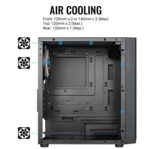 Carcasa Aerocool Hexform V2 RGB neagra, SPCC Steel ATX Mini Tower - HEXFORM-G-BK-V2