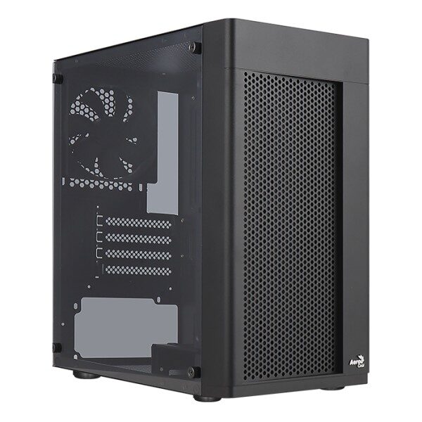 Carcasa Aerocool Hexform V2 RGB neagra, SPCC Steel ATX Mini Tower - HEXFORM-G-BK-V2