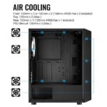 Carcasa Aerocool Hive neagra, SPCC ABS Steel ATX Mid Tower - HIVE-G-BK-V1