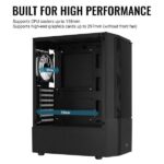 Carcasa Aerocool Quantum Mesh V2 neagra, SPCC Steel ATX Mid Tower - QUANTUM-MESH-G-BK-