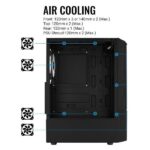 Carcasa Aerocool Quantum Mesh V2 neagra, SPCC Steel ATX Mid Tower - QUANTUM-MESH-G-BK-