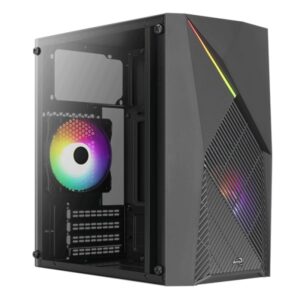 Carcasa Aerocool Raider Mini RGB neagra, SPCC Steel ATX Mini Tower - RAIDER MINI-G-BK-V