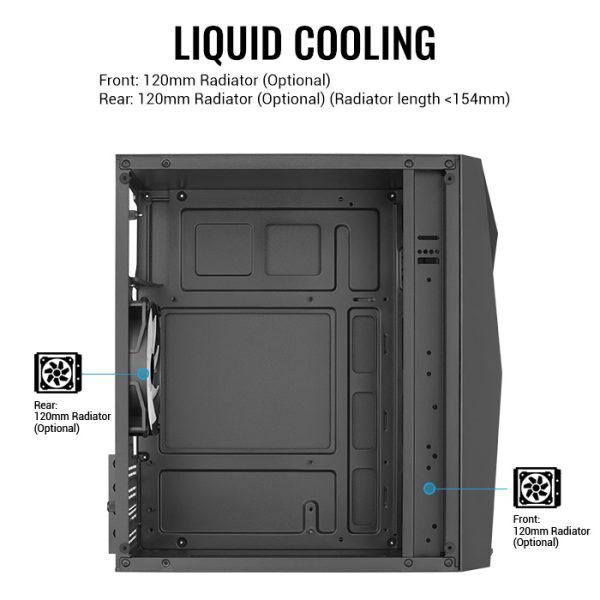 Carcasa Aerocool Raider Mini RGB neagra, SPCC Steel ATX Mini Tower - RAIDER MINI-G-BK-V