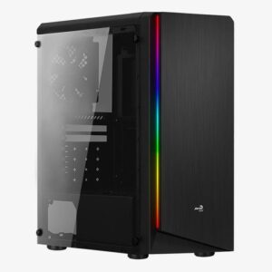 Carcasa Aerocool Rift neagra, SPCC Steel ATX Mid Tower - RIFT-BK