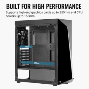 Carcasa Aerocool Shard neagra, SPCC Steel ATX Mid Tower - SHARD-A-BK-V1