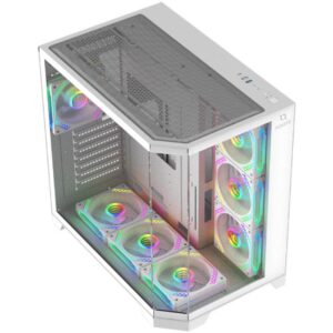 Carcasa AQIRYS Titan Mid Tower ARGB ALB, Tempered Glass - AQRYS_TITANWH