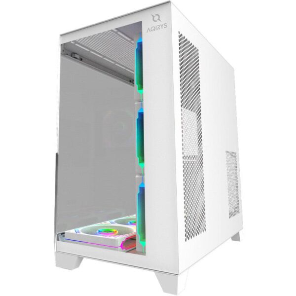 Carcasa AQIRYS Titan Mid Tower ARGB ALB, Tempered Glass - AQRYS_TITANWH
