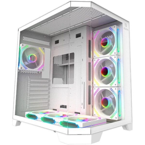 Carcasa AQIRYS Titan Mid Tower ARGB ALB, Tempered Glass - AQRYS_TITANWH