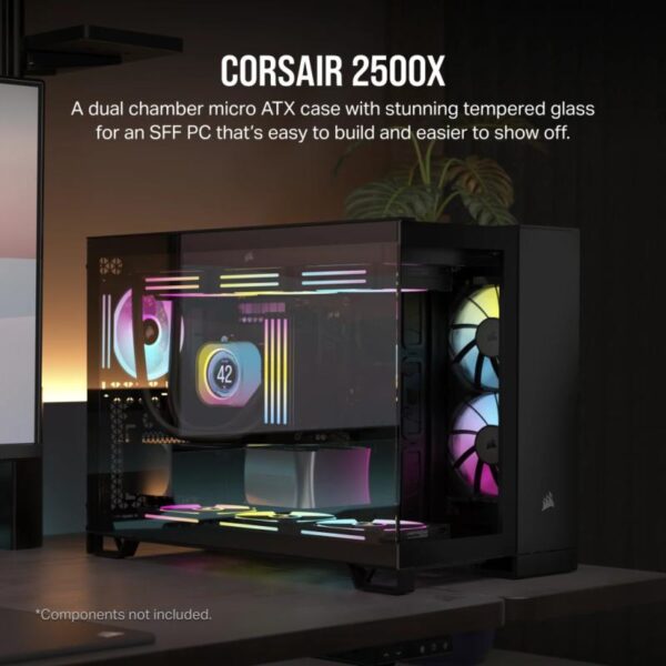 Carcasa CORSAIR 2500D AIRFLOW Micro ATX Dual Chamber NEGRU - CC-9011263-WW