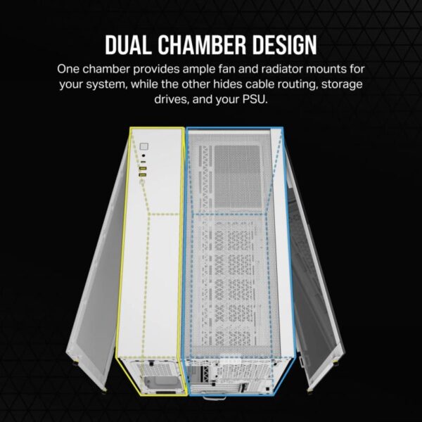 Carcasa CORSAIR 2500X Micro ATX Dual Chamber ALB - CC-9011266-WW