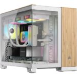 Carcasa CORSAIR 2500X Micro ATX Dual Chamber White/Bamboo Wood - CC-9011288-WW