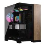 Carcasa CORSAIR 6500X Mid Tower DUAL CHAMBER NEGRU/WALNUT WOOD - CC-9011282-WW