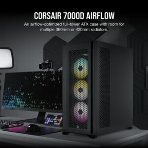 Carcasa Corsair 7000D AIRFLOW, ATX, fara sursa, black - CC-9011218-WW