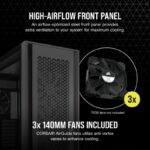 Carcasa Corsair 7000D AIRFLOW, ATX, fara sursa, black - CC-9011218-WW