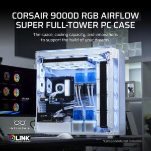 Carcasa CORSAIR 9000D AIRFLOW Super Full Tower RGB ALB - CC-9011274-WW
