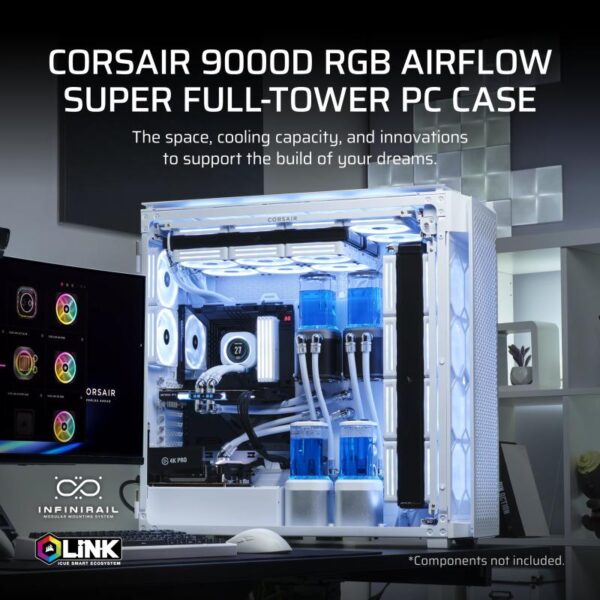 Carcasa CORSAIR 9000D AIRFLOW Super Full Tower RGB ALB - CC-9011274-WW