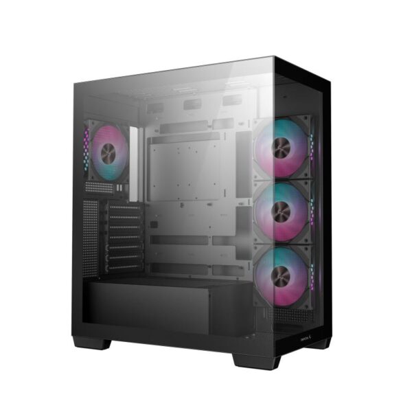 Carcasa DEEPCOOL CG580 4F Mid Tower ARGB NEGRU, Tempered - R-CG580-BKADA4-G-1