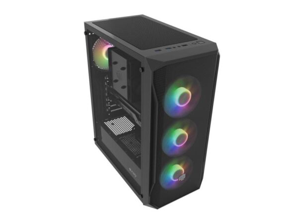 Carcasa FURY SHOBO SH4F Mid Tower RGB NEGRU, Tempered Glass - NFO-2154