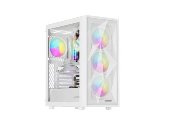 Carcasa GENESIS DIAXID 605 Mid Tower ARGB ALB, Tempered Glass - NPC-2173