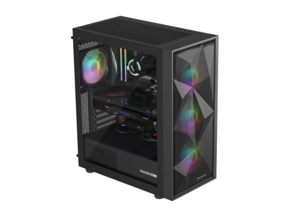 Carcasa GENESIS DIAXID 605 Mid Tower ARGB NEGRU, Tempered Glass - NPC-2172