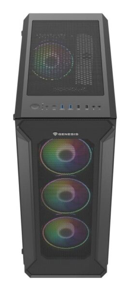 Carcasa GENESIS IRID 505 V2 Mid Tower ARGB NEGRU, Tempered Glass - NPC-1518