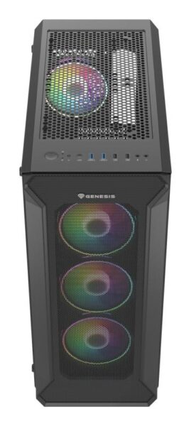 Carcasa GENESIS IRID 505 V2 Mid Tower ARGB NEGRU, Tempered Glass - NPC-1518