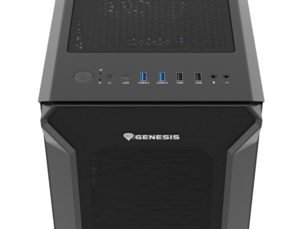 Carcasa GENESIS IRID 505F Mid Tower NEGRU, Tempered Glass - NPC-1997