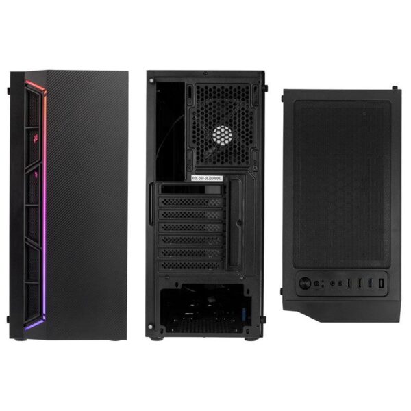 Carcasa Kolink Inspire K7 ARGB Mid-Tower negru, Preinstalled fans 1x