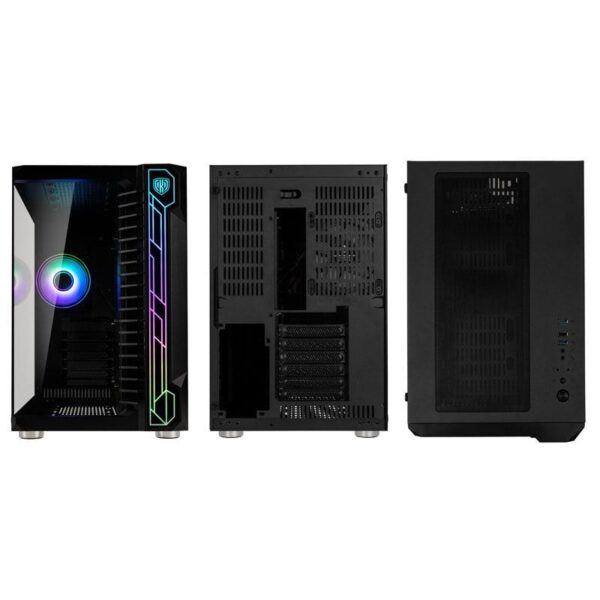 Carcasa Kolink Unity Code X ARGB Mid-Tower negru, Preinstalled fans