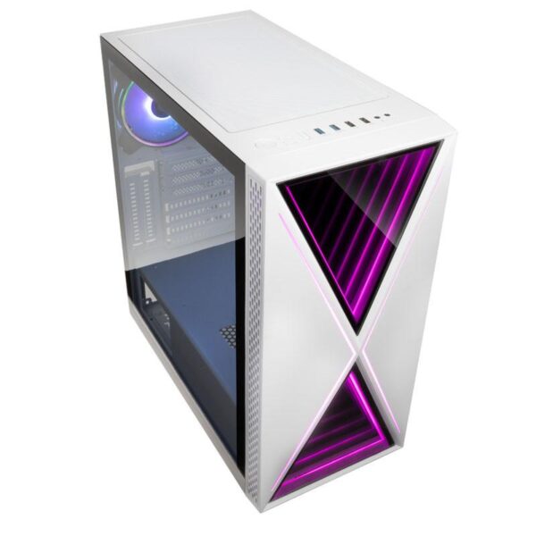 Carcasa Kolink VOID RGB Mid-Tower alb, Preinstalled fans 1x 120 mm - VOID WHITE