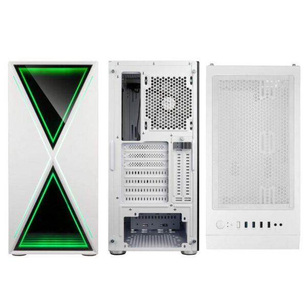 Carcasa Kolink VOID RGB Mid-Tower alb, Preinstalled fans 1x 120 mm - VOID WHITE