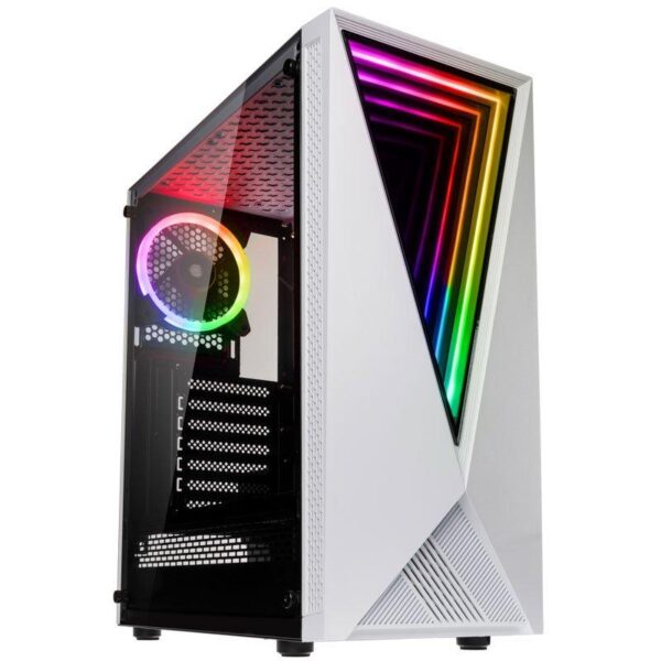 Carcasa Kolink VOID RGB Mid-Tower alb, Preinstalled fans 1x 120 mm - VOID WHITE