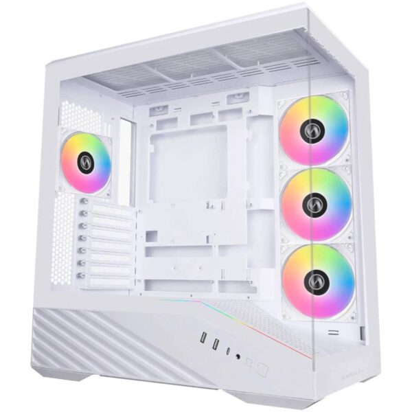 Carcasa LIAN LI VECTOR V100 RGB ALB, Tempered Glass - G99.V100RW.00