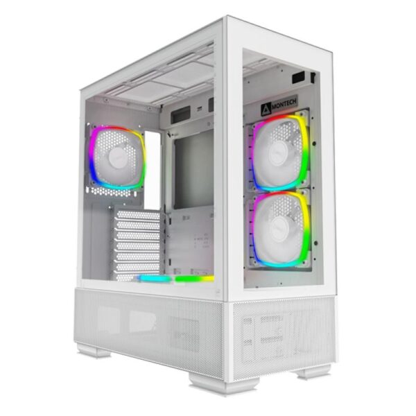 Carcasa Montech SKY TWO, Mid-Tower alb, Preinstalled fans 4x 120 mm - SKY TWO WH
