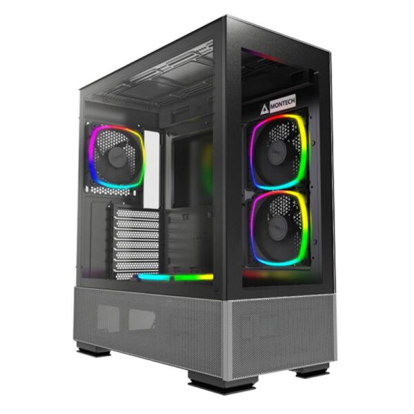 Carcasa Montech SKY TWO, Mid-Tower negru, Preinstalled fans 4x 120 mm - SKY TWO BK