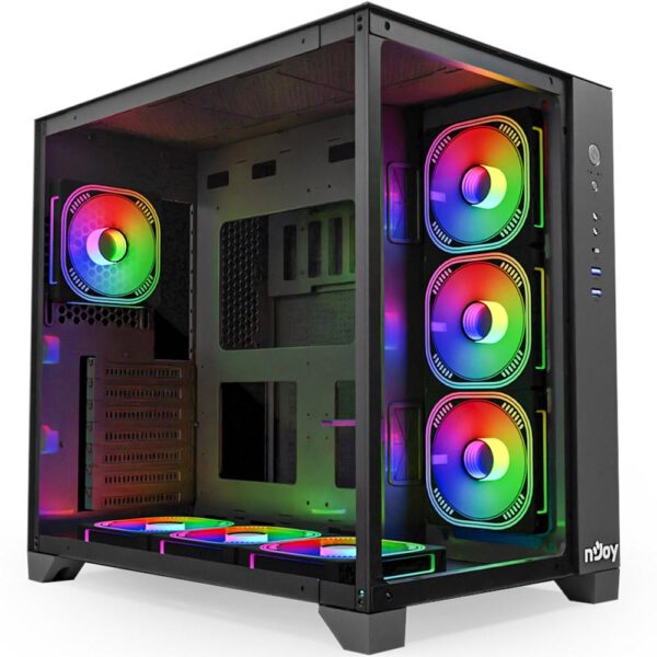 CARCASA NJOY PC AURA Mid Tower ATX, psu not included - CSMD-A000TAU-BL01B