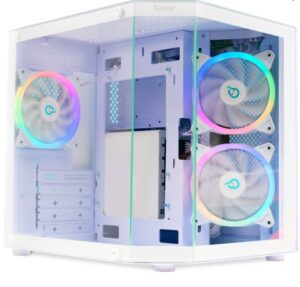 Carcasa Spacer Aquarium, mATX, ARGB, white - SPCS-GC-AQUARIUM-WH-3F