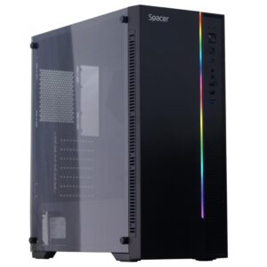 Carcasa Spacer Strike, ATX, MidTower, Gaming, fara sursa - SPCS-GC-STRIKE